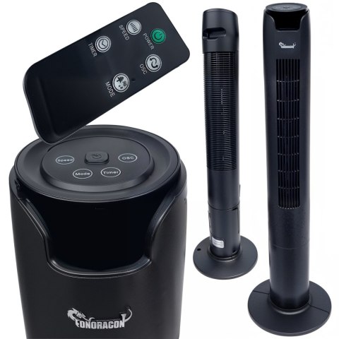 WENTYLATOR KOLUMNOWY STOJĄCY PODŁOGOWY WIATRAK CZARNY BLACK 100W + PILOT WENTYLATOR KOLUMNOWY STOJĄCY PODŁOGOWY WIATRAK CZARNY BLACK 100W + PILOT