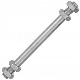 OŚ OŚKA DO KOŁA KÓŁKA TACZKI 9,5 x 140mm ZESTAW ZE ŚRUBAMI