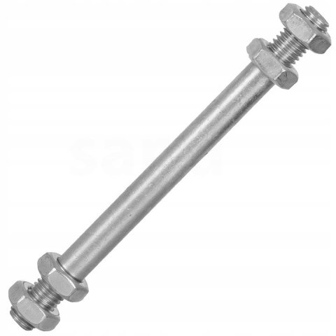 OŚ OŚKA DO KOŁA KÓŁKA TACZKI 9,5 x 140mm ZESTAW ZE ŚRUBAMI OŚ OŚKA DO KOŁA KÓŁKA TACZKI 9,5 x 140mm ZESTAW ZE ŚRUBAMI