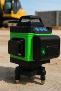 POZIOMICA LASEROWA LASER KRZYŻOWY ZIELONY SAMOPOZIOMUJĄCA 4D 360 2 BATERIE
