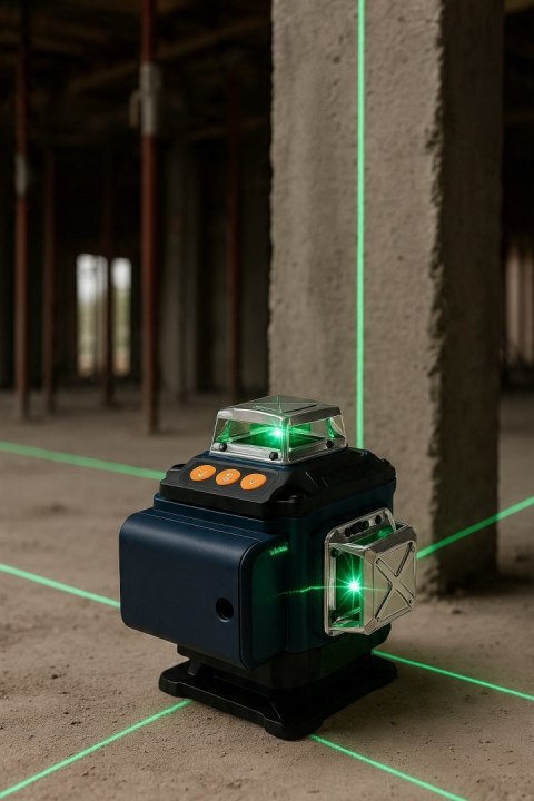 POZIOMICA LASEROWA LASER KRZYŻOWY ZIELONY SAMOPOZIOMUJĄCA 4D 360 2 BATERIE POZIOMICA LASEROWA LASER KRZYŻOWY ZIELONY SAMOPOZIOMUJĄCA 4D 360 2 BATERIE