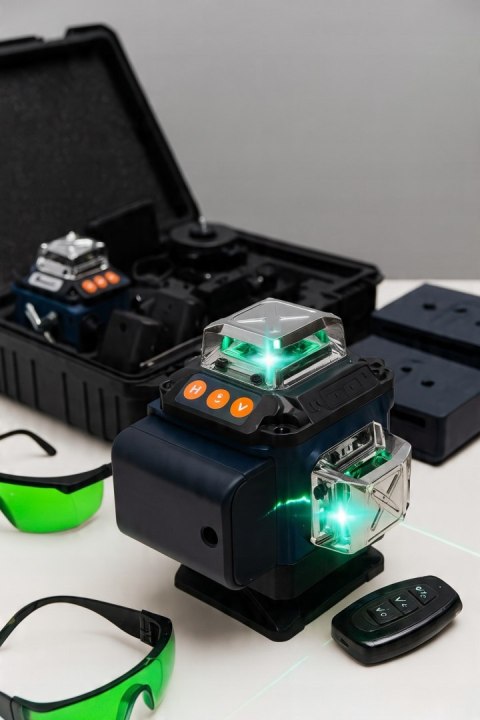 POZIOMICA LASEROWA LASER KRZYŻOWY ZIELONY SAMOPOZIOMUJĄCA 4D 360 2 BATERIE POZIOMICA LASEROWA LASER KRZYŻOWY ZIELONY SAMOPOZIOMUJĄCA 4D 360 2 BATERIE