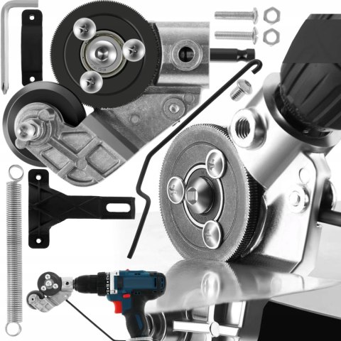 ADAPTER DO CIĘCIA BLACHY NA WIERTARKĘ WKRĘTARKĘ UNIWERSALNE NOŻYCE DO BLACH ADAPTER DO CIĘCIA BLACHY NA WIERTARKĘ WKRĘTARKĘ UNIWERSALNE NOŻYCE DO BLACH