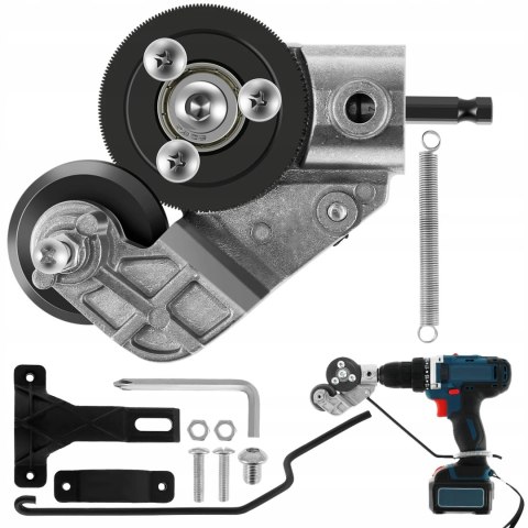 ADAPTER DO CIĘCIA BLACHY NA WIERTARKĘ WKRĘTARKĘ UNIWERSALNE NOŻYCE DO BLACH ADAPTER DO CIĘCIA BLACHY NA WIERTARKĘ WKRĘTARKĘ UNIWERSALNE NOŻYCE DO BLACH