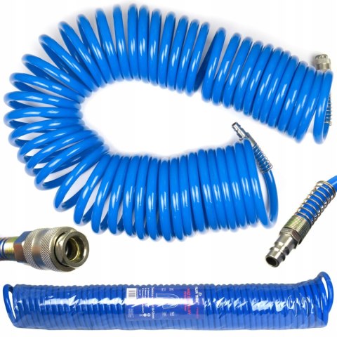 WĄŻ SPIRALNY 8X12 MM 15M PRZEWÓD PNEUMATYCZNY DO KOMPRESORA WĄŻ SPIRALNY 8X12 MM 15M PRZEWÓD PNEUMATYCZNY DO KOMPRESORA