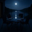 ZESTAW MEBLI DO OGRODU TARASU STÓŁ 120X72 4x KRZESŁA Black Edition PREMIUM