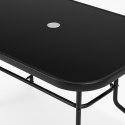ZESTAW MEBLI DO OGRODU TARASU STÓŁ 120X72 4x KRZESŁA Black Edition PREMIUM