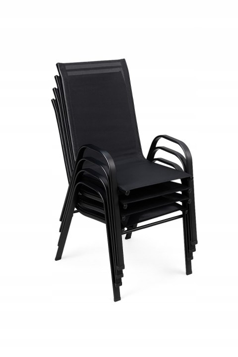 ZESTAW MEBLI DO OGRODU TARASU STÓŁ 120X72 4x KRZESŁA Black Edition PREMIUM ZESTAW MEBLI DO OGRODU TARASU STÓŁ 120X72 4x KRZESŁA Black Edition PREMIUM