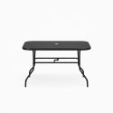 ZESTAW MEBLI DO OGRODU TARASU STÓŁ 120X72 4x KRZESŁA Black Edition PREMIUM
