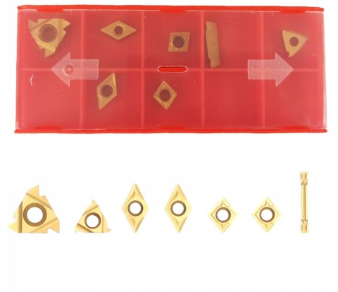 ZESTAW NOŻY TOKARSKICH SKŁADANYCH NÓŻ TOKARSKI PŁYTKI 12 x 12 mm 7 szt. ZESTAW NOŻY TOKARSKICH SKŁADANYCH NÓŻ TOKARSKI PŁYTKI 12 x 12 mm 7 szt.