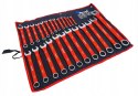 KLUCZE PŁASKO-OCZKOWE KLUCZE PŁASKIE ZESTAW KLUCZY Z GUMĄ ETUI 6-36mm 25EL