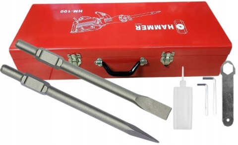 Młot wyburzeniowy HAMMER HM-100 3200W 45J HEX-30 2X DŁUTO MOCNY Młot wyburzeniowy HAMMER HM-100 3200W 45J HEX-30 2X DŁUTO MOCNY