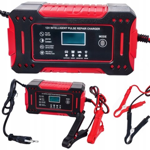 Prostownik AKUMULATOROWY Mikroprocesorowy Samochodowy 12V 6A Ładowarka LCD Prostownik AKUMULATOROWY Mikroprocesorowy Samochodowy 12V 6A Ładowarka LCD