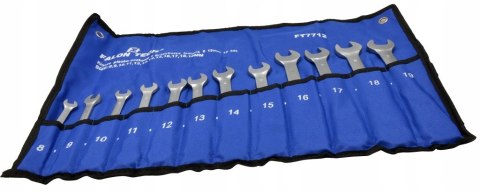 KLUCZE ŁAMANE Z GRZECHOTKĄ PŁASKO-OCZKOWE ZESTAW KLUCZY 12EL PŁACHTA