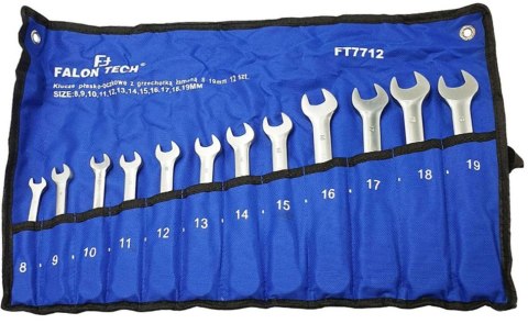 KLUCZE ŁAMANE Z GRZECHOTKĄ PŁASKO-OCZKOWE ZESTAW KLUCZY 12EL PŁACHTA