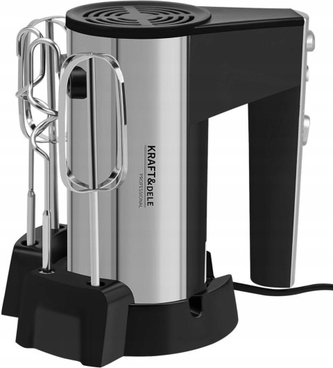 MIKSER RĘCZNY KUCHENNY 1000W SOLIDNY 5 POZIOMÓW + TURBO WYMIENNE ŁOPATKI