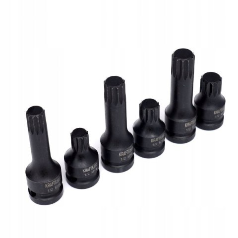 NASADKI UDAROWE 1/2" 6 szt. M14 M16 M18 WALIZKA KRAFT&DELE KD11761