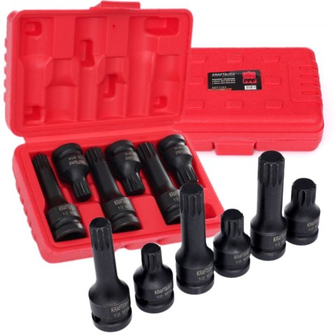 NASADKI UDAROWE 1/2" 6 szt. M14 M16 M18 WALIZKA KRAFT&DELE KD11761