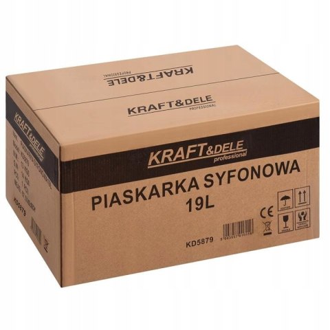 PIASKARKA SYFONOWA PNEUMATYCZNA ZBIORNIK 19L 6-10BAR + ODWADNIACZ KD5879