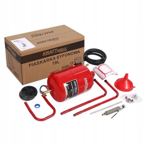 PIASKARKA SYFONOWA PNEUMATYCZNA ZBIORNIK 19L 6-10BAR + ODWADNIACZ KD5879