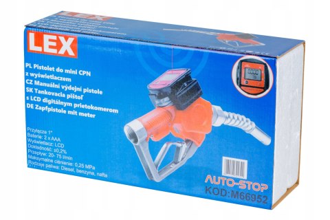 PISTOLET DO PALIWA CPN Z LICZNIKIEM LCD ODBIJAJĄCY