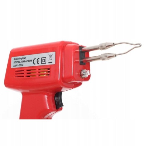 LUTOWNICA TRANSFORMATOROWA 100W SOLIDNA BUDOWA DIODA LED PISTOLET + ZESTAW