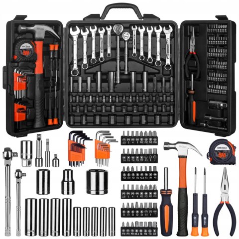 Narzędzia 140 Częściowy Zestaw Narzędzi 140 Elementów Walizka Kraft&Dele