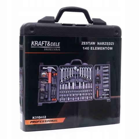 Narzędzia 140 Częściowy Zestaw Narzędzi 140 Elementów Walizka Kraft&Dele