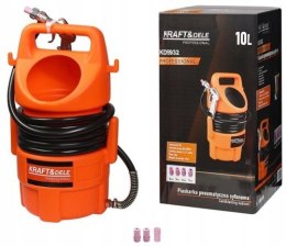 PIASKARKA PNEUMATYCZNA SYFONOWA 10L PISTOLET CZYSZCZENIA PIASKOWANIA +DYSZE