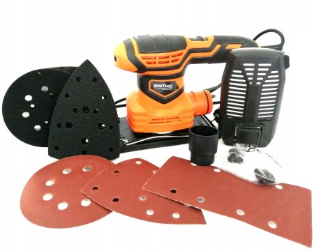 SZLIFIERKA MIMOŚRODOWA OSCYLACYJNA ELEKTRYCZNA Z REGULACJĄ 3w1 1200W KRAFT