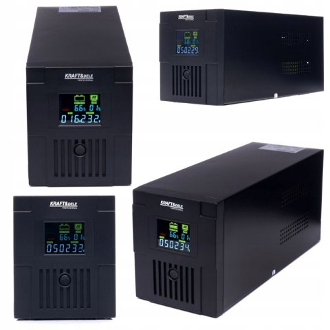 ZASILANIE UPS AWARYJNE 900W LCD PIECA POMPY 1500VA KOMPUTERA BATERIA 7Ah