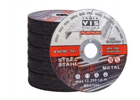 10szt TARCZA DO CIĘCIA METALU TARCZE 125x1,2 PLATINUM