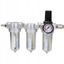 FILTR POWIETRZA ODWADNIACZ LAKIERNICZY+REDUKTOR MANOMETR 1/2 SZYBKOZŁĄCZKI