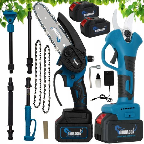 PIŁA AKUMULATOROWA 6" + SEKATOR + WYSIĘGNIK TELESKOPOWY 2M 2X48V ZESTAW