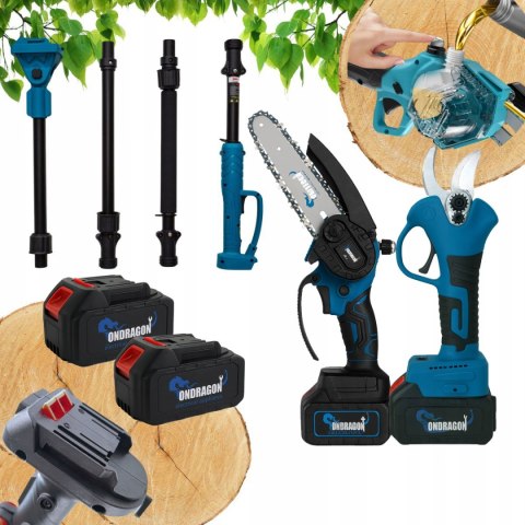 PIŁA AKUMULATOROWA 6" + SEKATOR + WYSIĘGNIK TELESKOPOWY 2M 2X48V ZESTAW