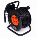 Przedłużacz bębnowy Kraft&Dele 30m 4 gniazda LED czarny KD4037 3x2,5mm