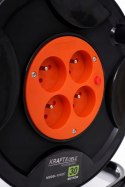 Przedłużacz bębnowy Kraft&Dele 30m 4 gniazda LED czarny KD4037 3x2,5mm