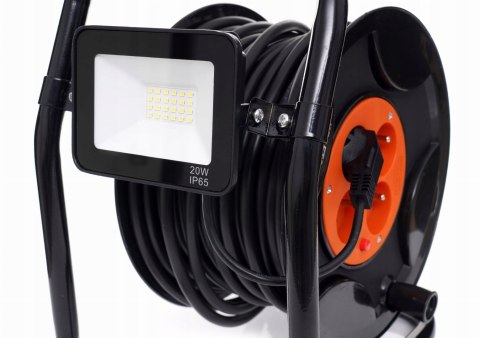 Przedłużacz bębnowy Kraft&Dele 30m 4 gniazda LED czarny KD4037 3x2,5mm