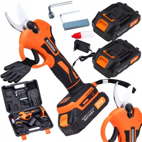 SEKATOR AKUMULATOROWY KOWADEŁKOWY NOŻYCE OGRODOWE ELEKTRYCZNE 2 x AKU 21V