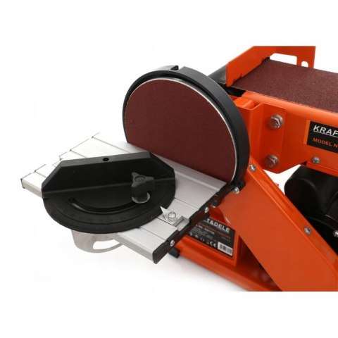 SZLIFIERKA TAŚMOWA TALERZOWA STOŁOWA 600W CZOŁOWA 1450 RPM TARCZA 150 mm