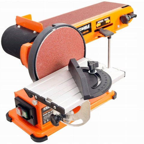 SZLIFIERKA TAŚMOWA TALERZOWA STOŁOWA 600W CZOŁOWA 1450 RPM TARCZA 150 mm