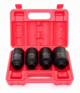 KRAFT&DELE KLUCZE NASADOWE NASADKI UDAROWE 6-KĄTNE 1/2'' 4 SZTUKI KD11753