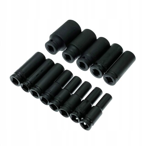 NASADKI UDAROWE 1/2'' DŁUGIE ZESTAW 10-32MM 13EL