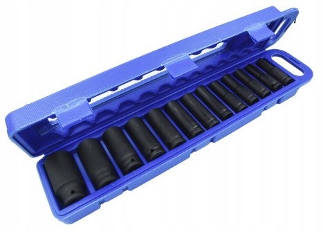 NASADKI UDAROWE 1/2'' DŁUGIE ZESTAW 10-32MM 13EL