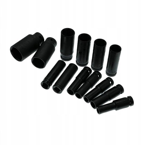 NASADKI UDAROWE 1/2'' DŁUGIE ZESTAW 10-32MM 13EL