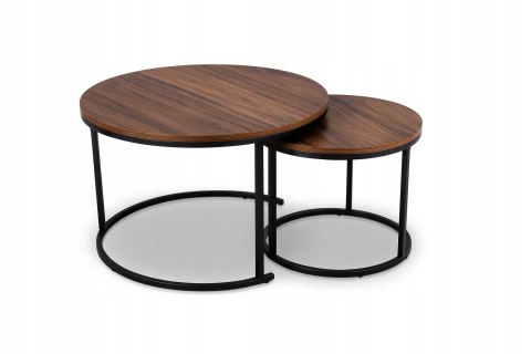 STOLIK KAWOWY 2w1 ZESTAW 2 STOLIKÓW KAWOWYCH OKRĄGY DO SALONU 60X45 + 40X40