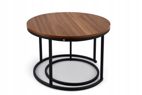 STOLIK KAWOWY 2w1 ZESTAW 2 STOLIKÓW KAWOWYCH OKRĄGY DO SALONU 70X45 + 50X40