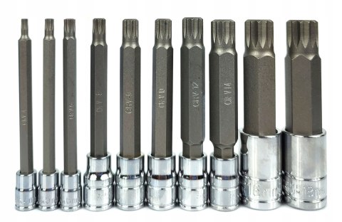 ZESTAW NASADEK SPLINE M4-M18 DŁUGIE