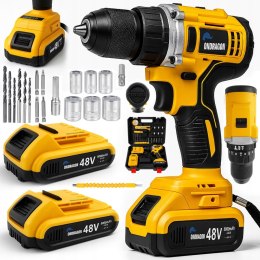 BEZSZCZOTKOWA AKUMULATOROWA WIERTARKO WKRĘTARKA UDAROWA + 2xAKU ZESTAW 48V