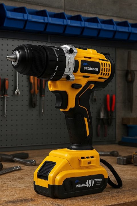 BEZSZCZOTKOWA AKUMULATOROWA WIERTARKO WKRĘTARKA UDAROWA + 2xAKU ZESTAW 48V